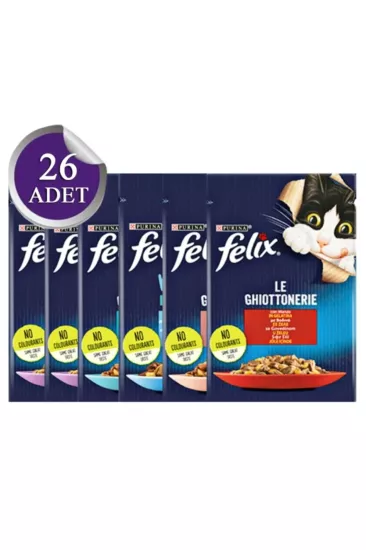 Purina Felix Kuzulu Yetişkin Kedi Maması Yaş Maması 26 X 85 gr