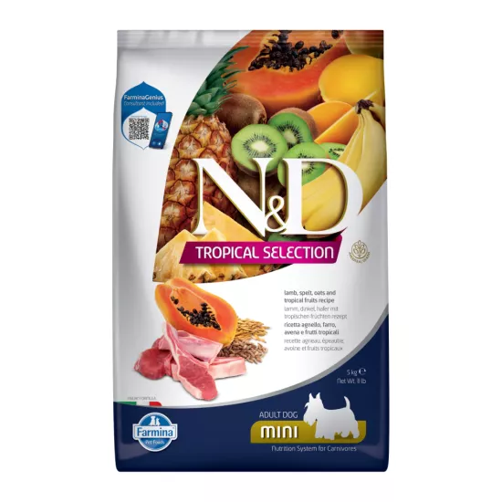 N&D Tropical Selection Mini Kuzu Etli Küçük Irk Yetişkin Köpek Maması 5kg