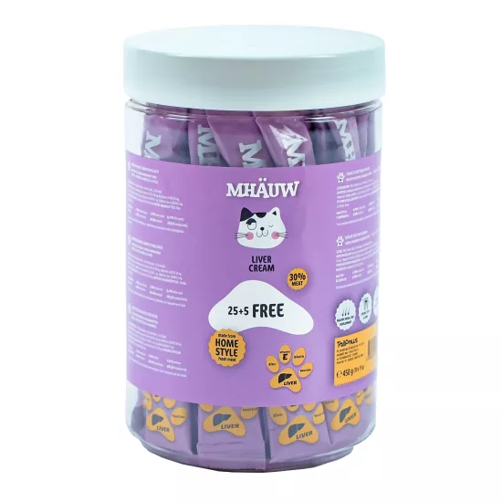 Mhauw Ciğerli Kedi Kreması – 15g x 30