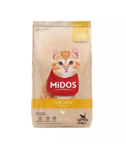 Midos Tavuklu Yavru Kedi Maması (Sağlıklı Büyüme) 15 Kg
