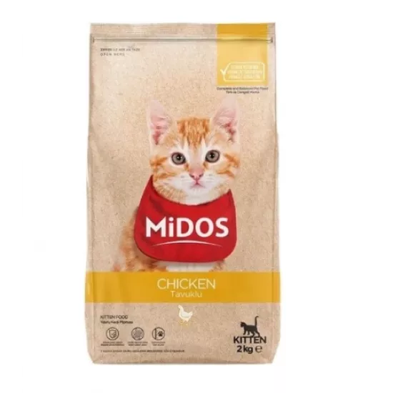 Midos Tavuklu Yavru Kedi Maması (Sağlıklı Büyüme) 2 Kg
