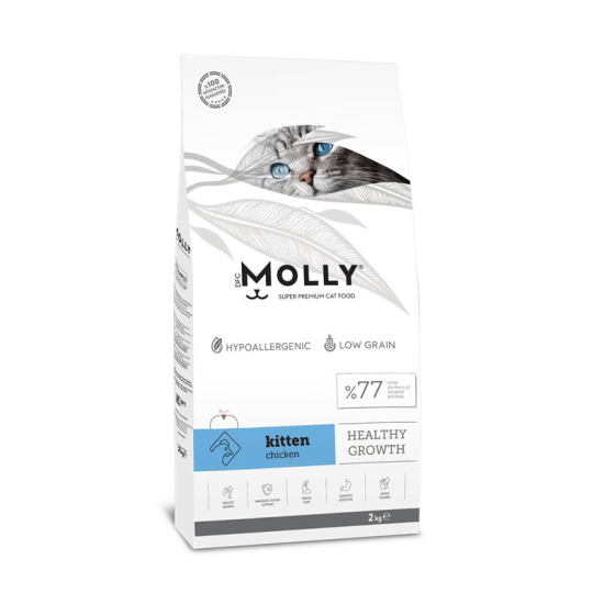 Molly Hipoalerjenik Tavuklu Düşük Tahıllı Yavru Kedi Maması 2kg