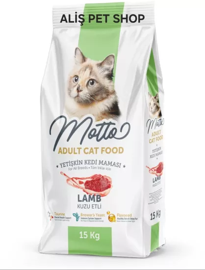 Motto Yetişkin Kediler İçin Kuzulu Kuru Mama 15 Kg
