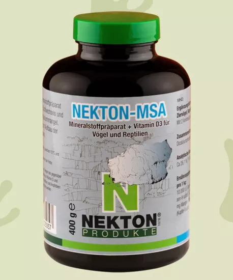 Nekton MSA Kuşlar ve Sürüngenler İçin D3 Vitaminli Kalsiyum Mineral Takviyesi 400 Gr