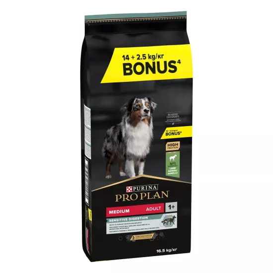 Pro Plan Kuzu Etli Medium Yetişkin Kuru Köpek Maması  14+2.5 Kg