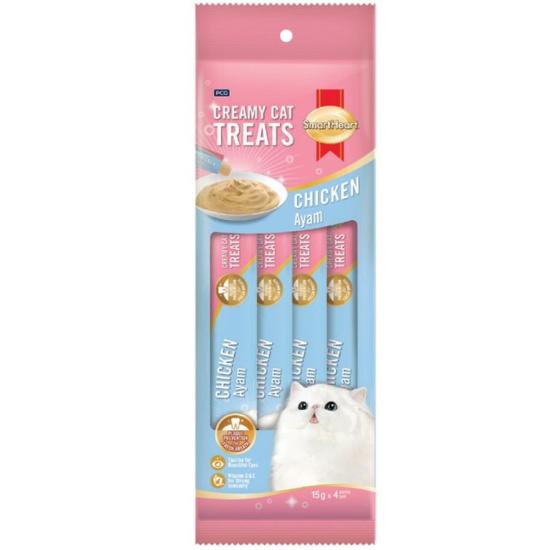 SmartHeart Tavuklu Krema Kedi Ödülü 4x15 gr