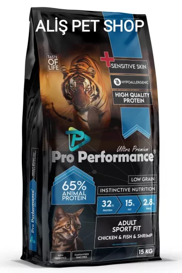 Pro Performance Kızılcıklı Tavuklu Karidesli ve Somonlu Yetişkin Kedi Maması 15 Kg