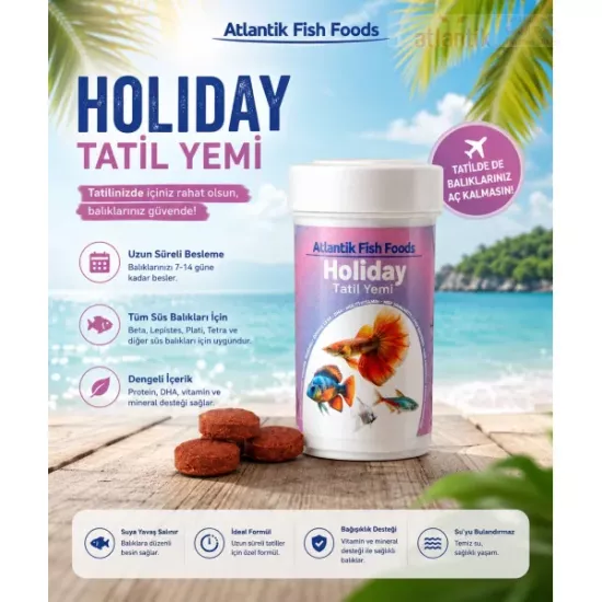 ATLANTİK BALIK YEMİ 100 ML - HOLİDAY TATİL YEMİ