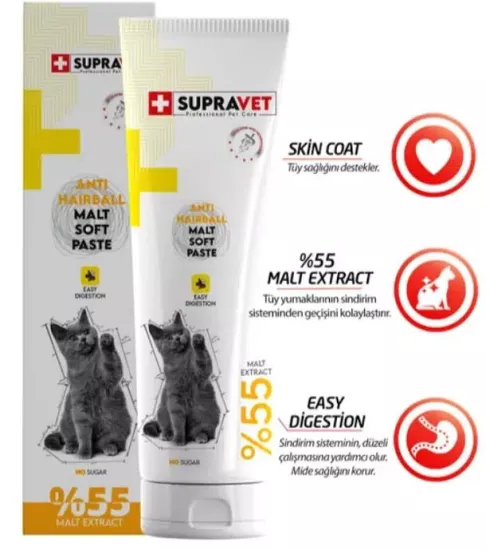 Supravet Anti Hairball Kediler İçin Malt Macun 100 gr