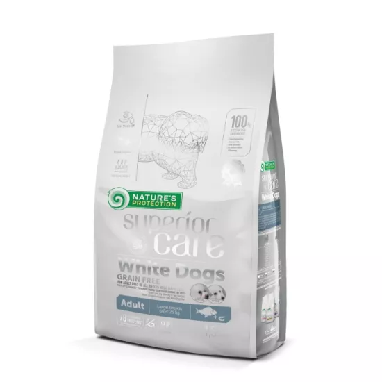 Nature’s Protection Tahılsız %78 Hayvansal Proteinli Balıklı Küçük Irk Beyaz Köpek Maması 10 Kg