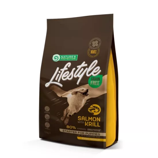 Natures Prodection Lifestyle Tahılsız Somon Karides Yavru Köpek Maması 10+2 kg
