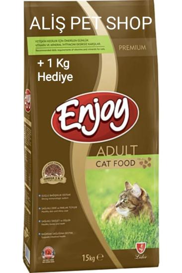 Enjoy Tavuklu Yetişkin Kedi Maması 15 Kg+1KG