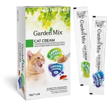 Gardenmix Xxl Kuzulu Kedi Otlu Ve Tavuklu Taurin Krema Kedi Ödülü 24 Lü 15 Gr