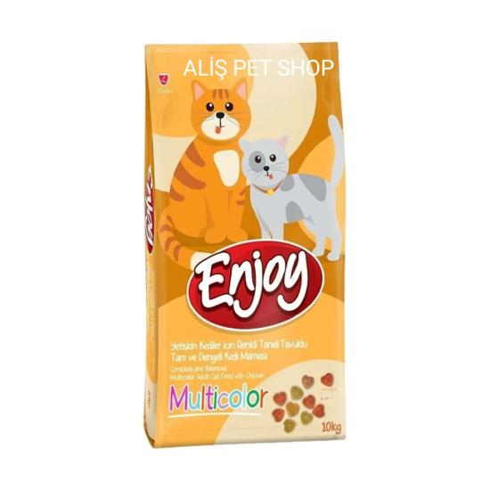 Enjoy Multicolor Tavuklu Yetişkin Kedi Maması 10 kg