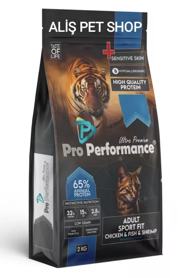 Pro Performance Kızılcıklı Tavuklu Karidesli ve Somonlu Yetişkin Kedi Maması 2 Kg