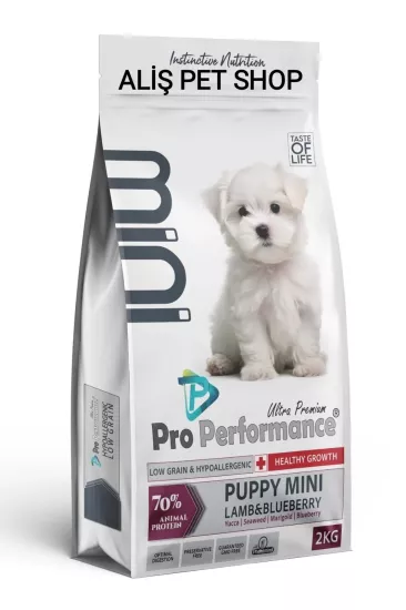 Pro Performance Mini Irk Kuzulu ve Yaban Mersinli Yavru Köpek Maması 2 Kg