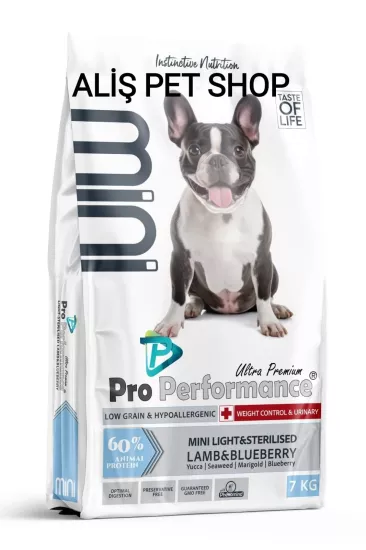 Pro Performance Mini Irk Kuzulu ve Yaban Mersinli Diyet Kısırlaştırılmış Yetişkin Köpek Maması 7 Kg
