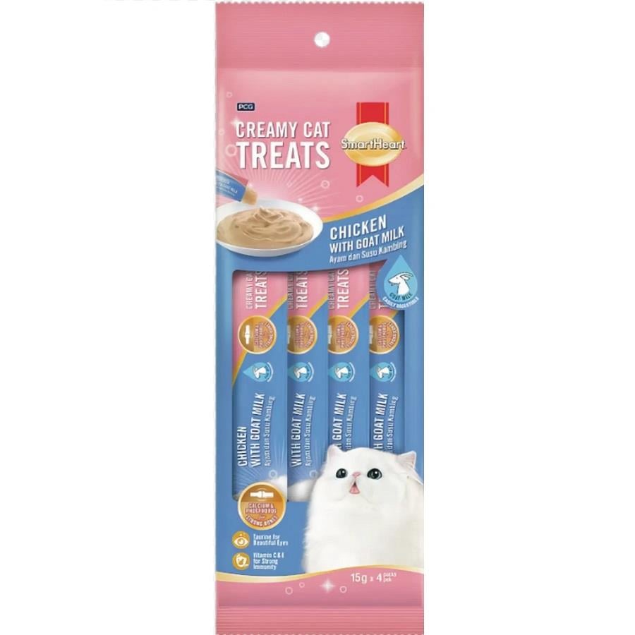 SmartHeart Tavuklu Ve Keçi Sütlü Krema Kedi Ödülü 4x15 gr