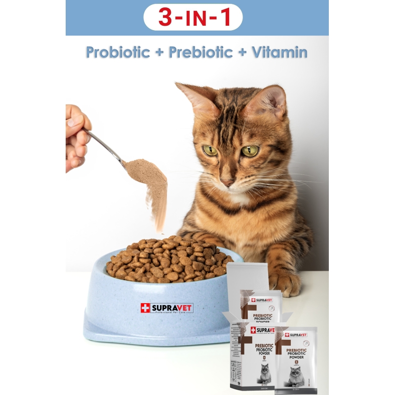 Supravet Toz Probiyotik + Prebiyotik Kedi Bağışıklık Sistemi Güçlendirici 30 ADET X 1.5 GR