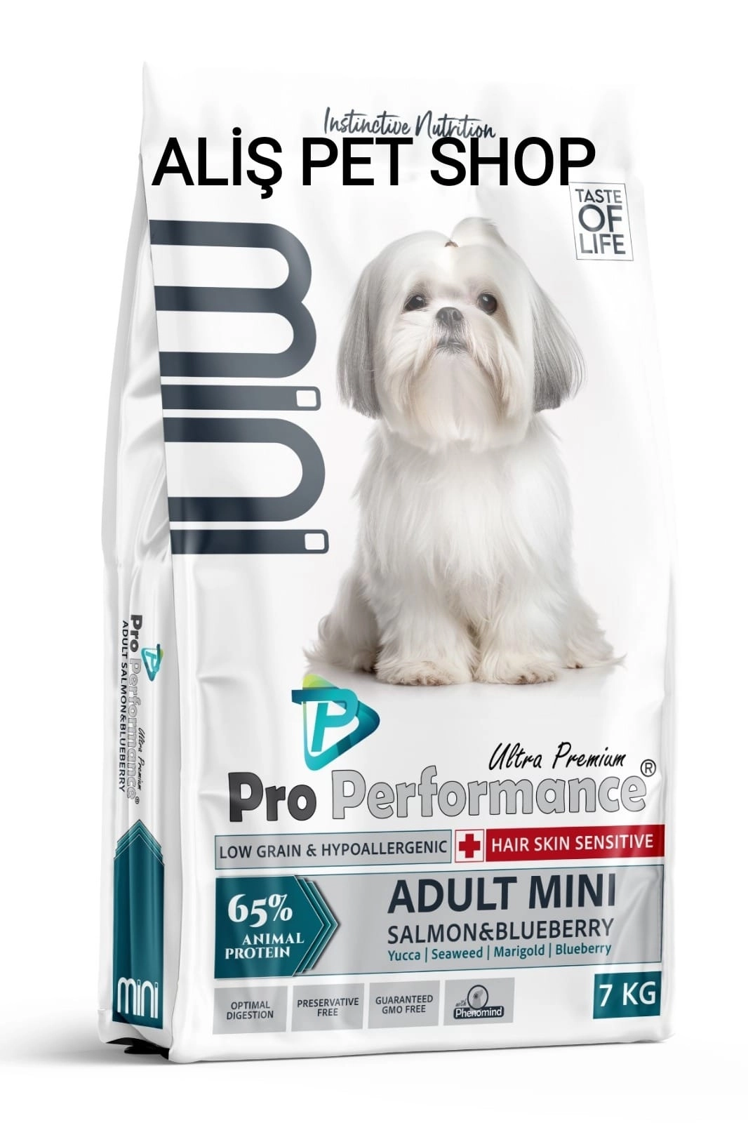 Pro Performance Somonlu ve Yaban Mersinli Uzun Tüylü Küçük Irk Köpek Maması 7 Kg