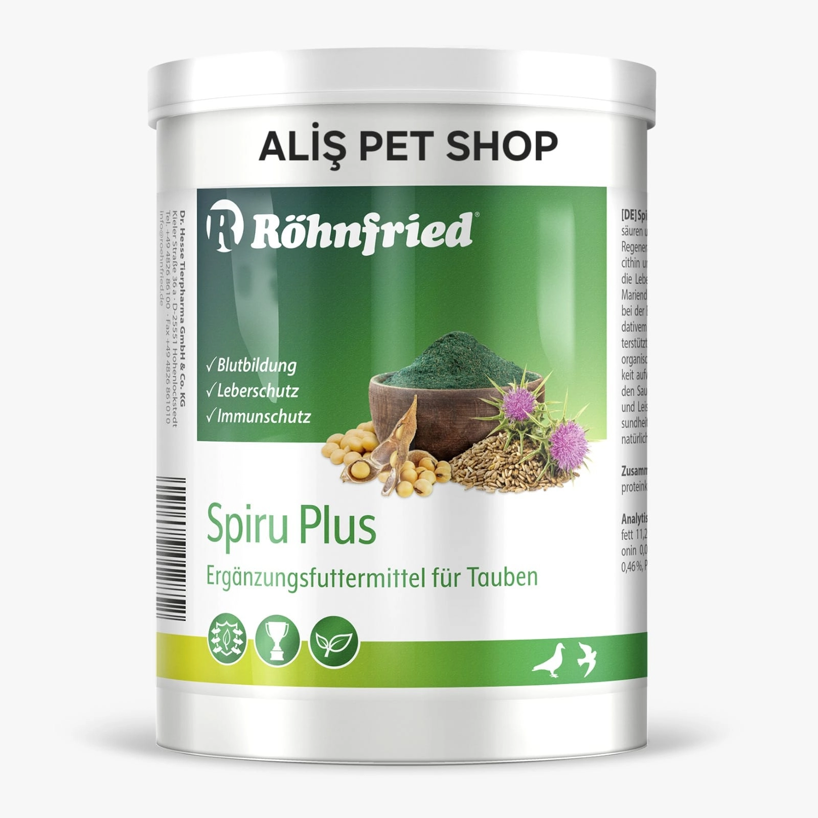 Spiru Plus 450 g - Spirulina, Lecithin & Mariendistel – Immunsystem, Muskelaufbau, Leberunterstützung & Rejenerasyon