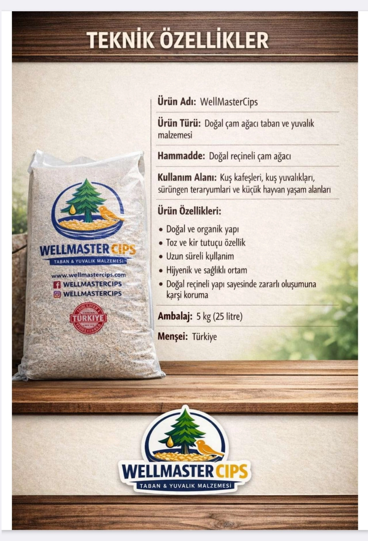 WellMasterCips 25 LİTRE 5 kg